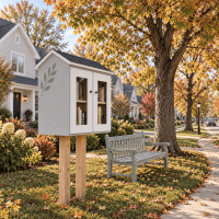 DIY project. Outdoor Shared Library Lending Neighborhood Sidewalk Loan Street Blessing Box Little Free Pantry - Digital Download Only DIY project. Outdoor Shared Library Lending Neighborhood Sidewalk Loan Street Blessing Box Little Free Pantry - Digital Download Only