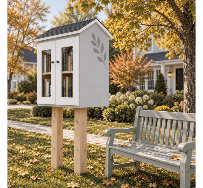 DIY project. Outdoor Shared Library Lending Neighborhood Sidewalk Loan Street Blessing Box Little Free Pantry - Digital Download Only