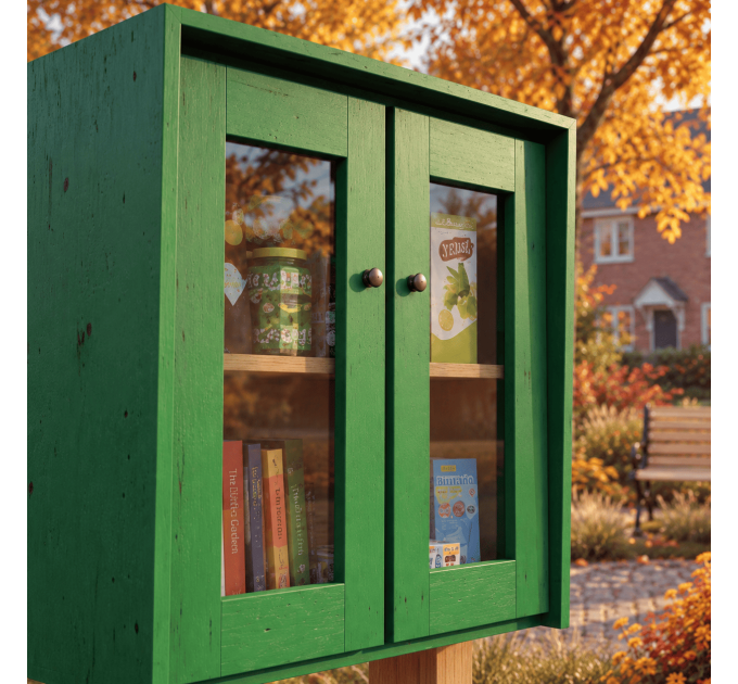 DIY project. Sidewalk Street Library Neighborhood Shared Loan Tiny Community Blessing Box Little Free Pantry Outdoor - Digital Download Only