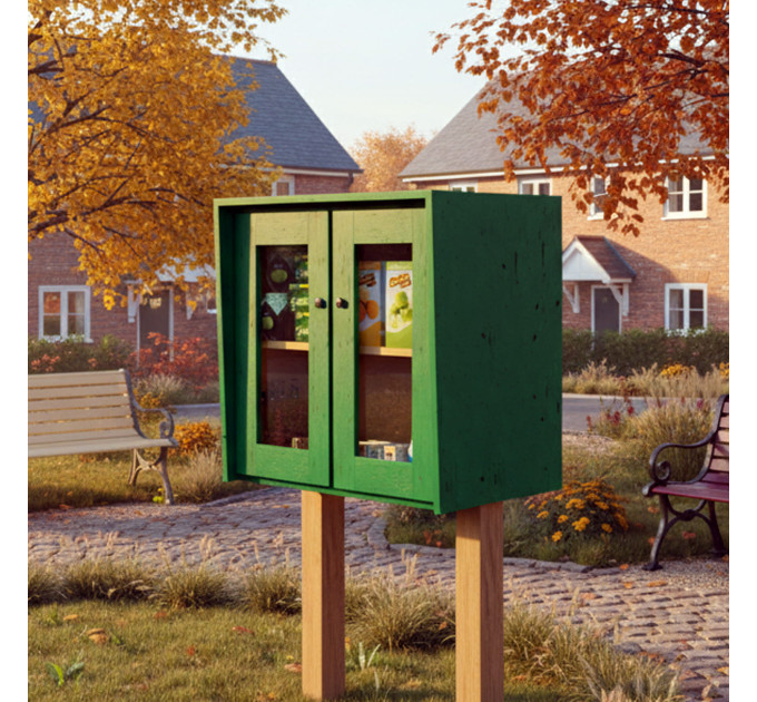 DIY project. Sidewalk Street Library Neighborhood Shared Loan Tiny Community Blessing Box Little Free Pantry Outdoor - Digital Download Only
