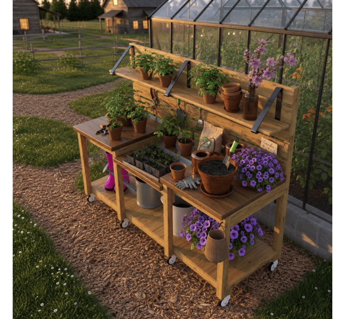 DIY Potting Bench Plan – Outdoor Gardening Table for Gardeners