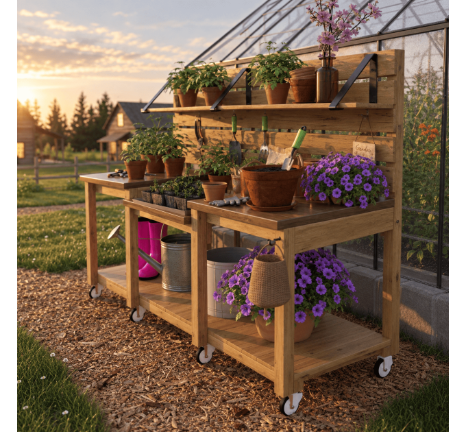 DIY Potting Bench Plan – Outdoor Gardening Table for Gardeners