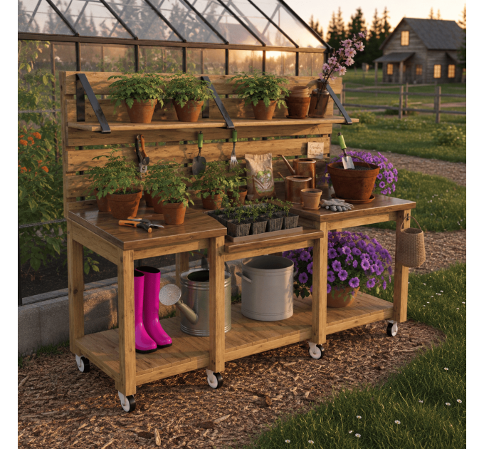 DIY Potting Bench Plan – Outdoor Gardening Table for Gardeners