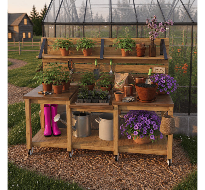 DIY Potting Bench Plan – Outdoor Gardening Table for Gardeners