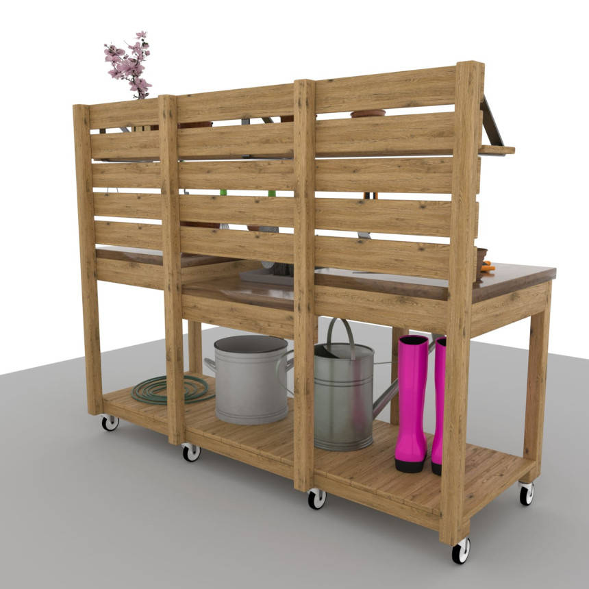 Potting Bench Build Plan | Gardening Table, Outdoor Potting Station ...
