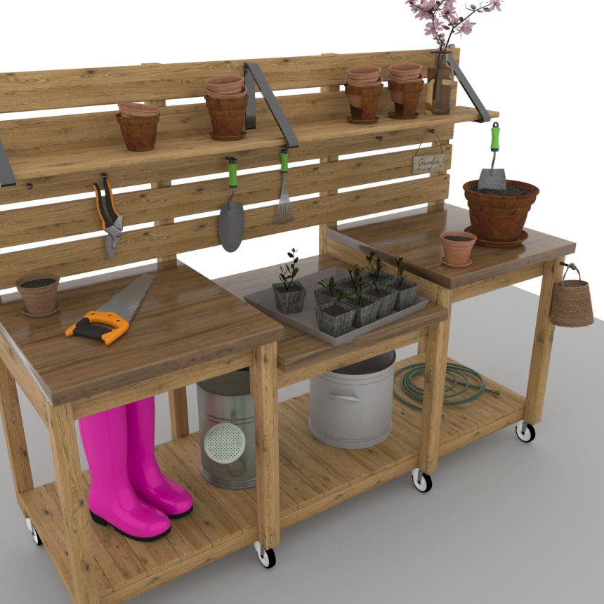 Potting Bench Build Plan | Gardening Table, Outdoor Potting Station ...