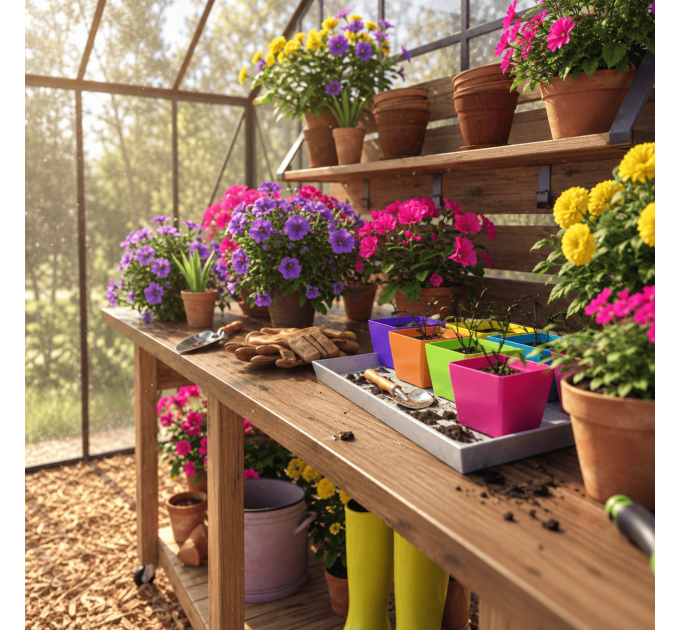 Potting Gardening Table Plans – Build Your Own Outdoor Garden Bench