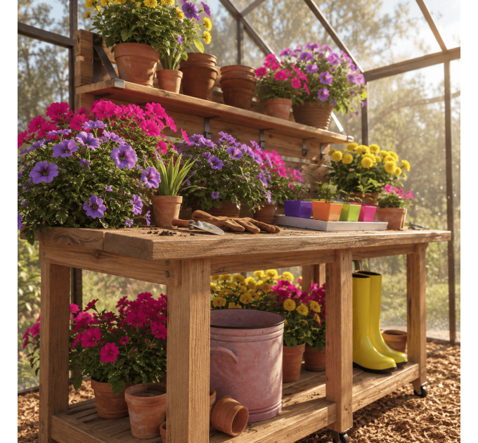 Potting Gardening Table Plans – Build Your Own Outdoor Garden Bench