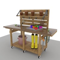 DIY Potting Table Plans – Outdoor Gardening Bench, Garden Work Table - Digital Download Only