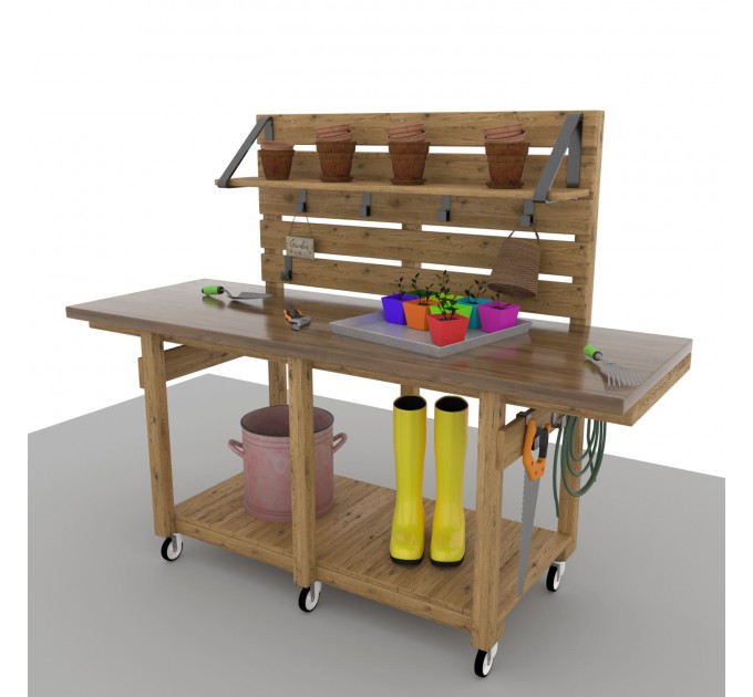 Potting Gardening Table Plans – Build Your Own Outdoor Garden Bench