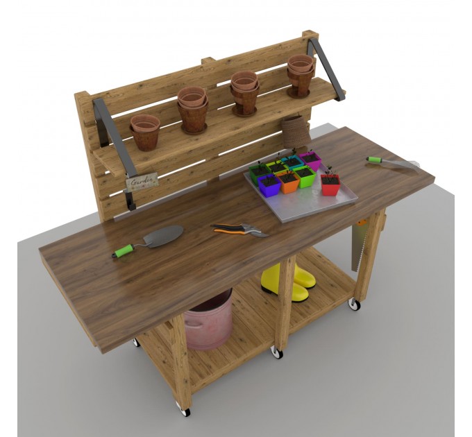 Potting Gardening Table Plans – Build Your Own Outdoor Garden Bench