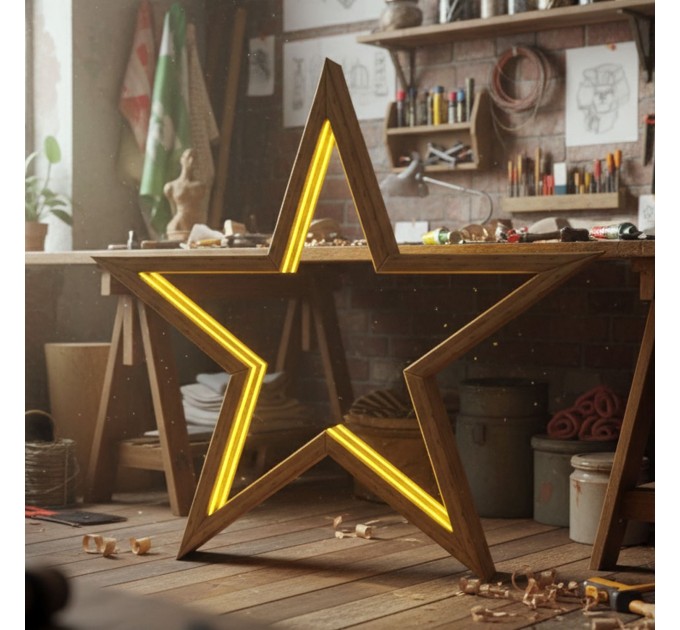Decorative Star Project Plan: Full Woodworking Template for Large LED Christmas Decor