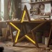 Decorative Star Project Plan: Full Woodworking Template for Large LED Christmas Decor