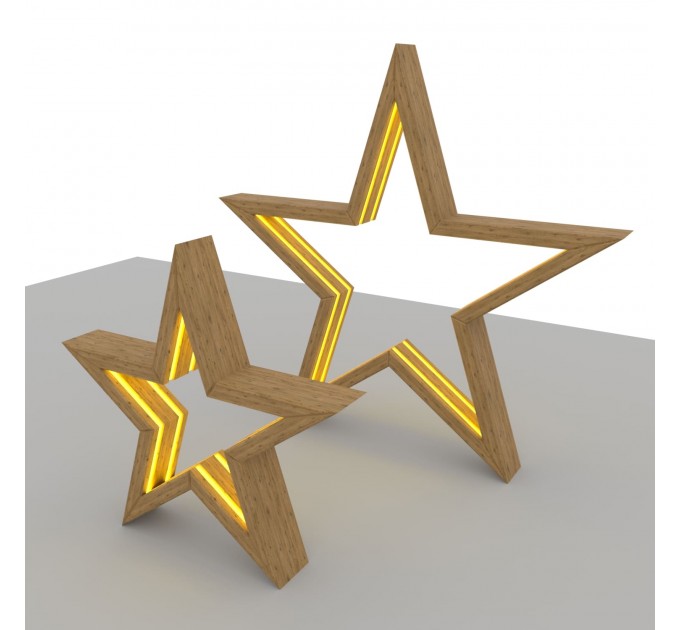 Decorative Star Project Plan: Full Woodworking Template for Large LED Christmas Decor
