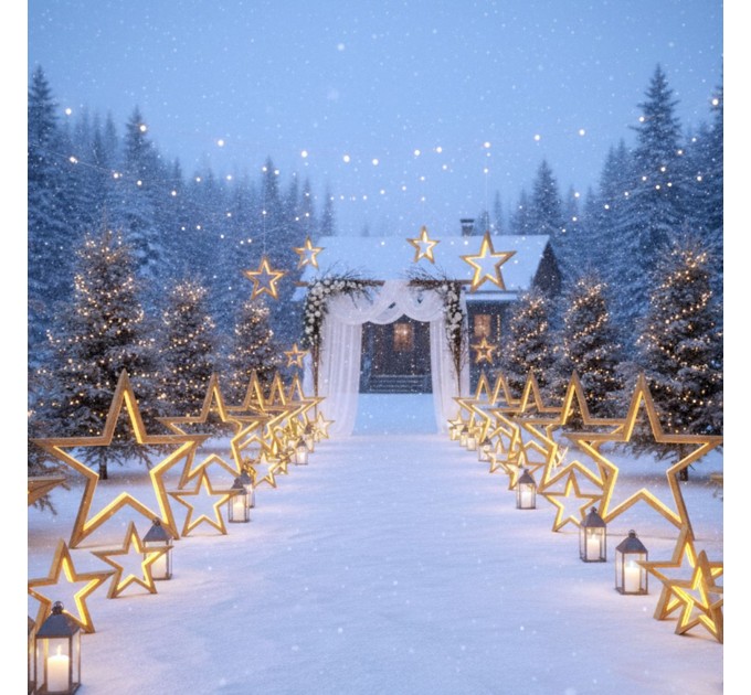 Decorative Star Project Plan: Full Woodworking Template for Large LED Christmas Decor