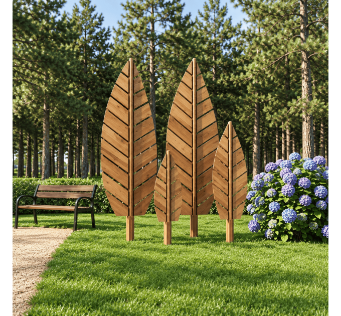 Giant Wooden Leaf DIY Plans – Outdoor Garden Sculpture & Yard Decor