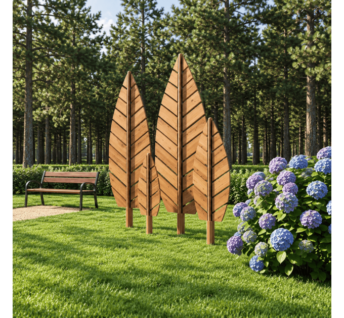 Giant Wooden Leaf DIY Plans – Outdoor Garden Sculpture & Yard Decor