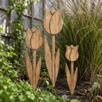 Giant Wooden Tulip DIY Plans, Modern Garden Sculpture (Digital Download)