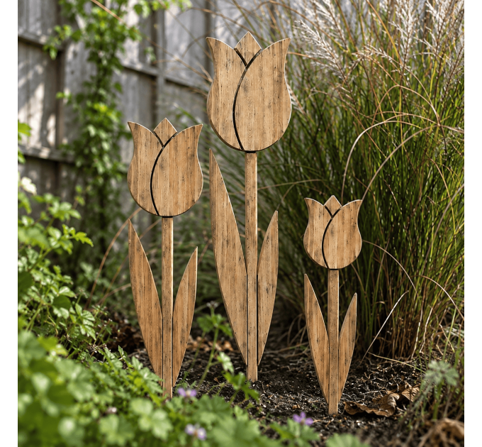 Giant Wooden Tulip DIY Plans – Modern Outdoor Garden Sculpture & Yard Decor