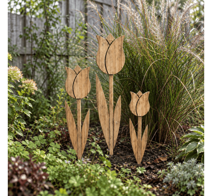 Giant Wooden Tulip DIY Plans – Modern Outdoor Garden Sculpture & Yard Decor