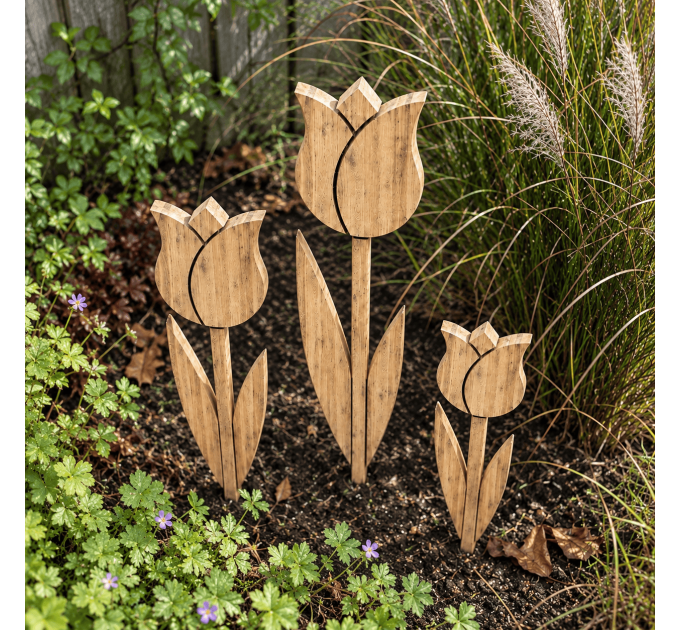 Giant Wooden Tulip DIY Plans – Modern Outdoor Garden Sculpture & Yard Decor