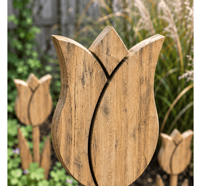 Giant Wooden Tulip DIY Plans – Modern Outdoor Garden Sculpture & Yard Decor