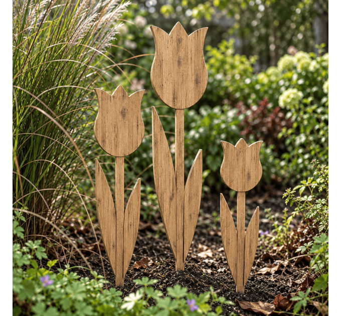 Giant Wooden Tulip DIY Plans – Modern Outdoor Garden Sculpture & Yard Decor