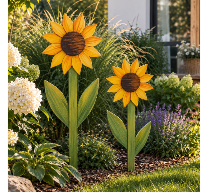Giant Wooden Sunflower DIY Plans – Modern Outdoor Garden Sculpture & Yard Decor