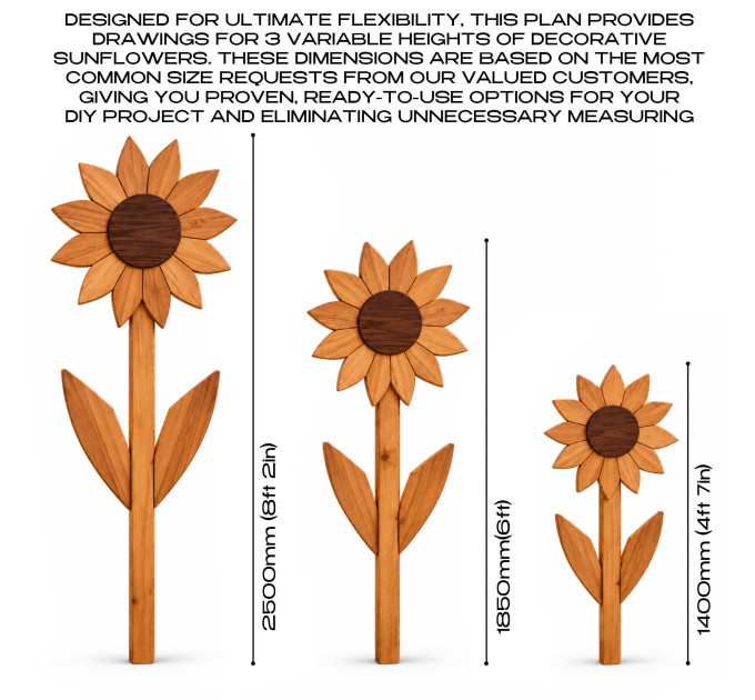 Giant Wooden Sunflower DIY Plans – Modern Outdoor Garden Sculpture & Yard Decor