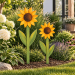 Giant Wooden Sunflower DIY Plans – Modern Outdoor Garden Sculpture & Yard Decor