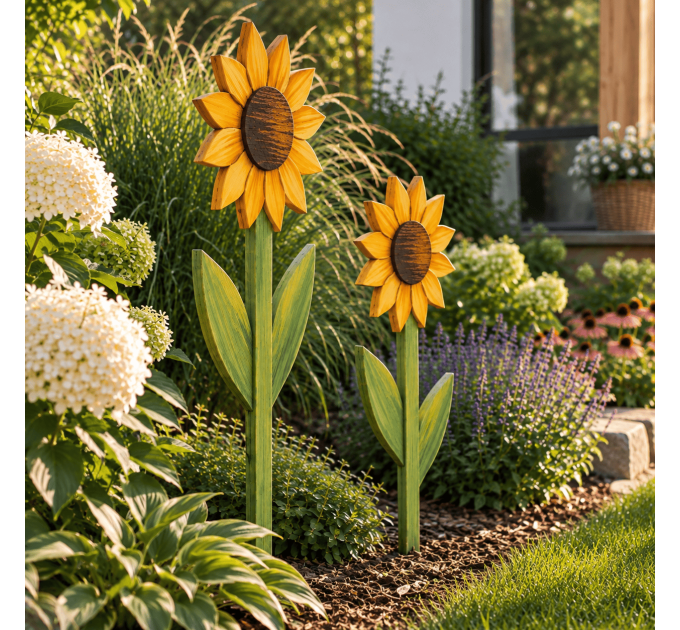 Giant Wooden Sunflower DIY Plans – Modern Outdoor Garden Sculpture & Yard Decor