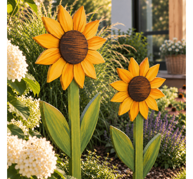Giant Wooden Sunflower DIY Plans – Modern Outdoor Garden Sculpture & Yard Decor
