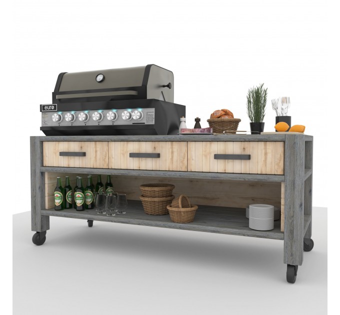DIY Outdoor Kitchen Table Plans - Wooden Kitchen Instructions