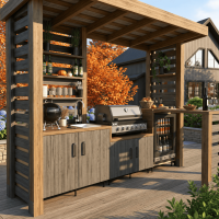 Step-by-Step Plans for a Wooden Outdoor Kitchen - Digital Download Only Step-by-Step Plans for a Wooden Outdoor Kitchen - Digital Download Only