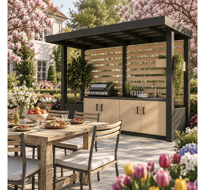 DIY Wooden Outdoor Kitchen Plans - Digital Download