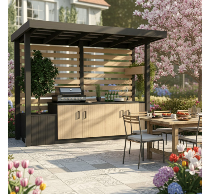 DIY Wooden Outdoor Kitchen Plans - Digital Download