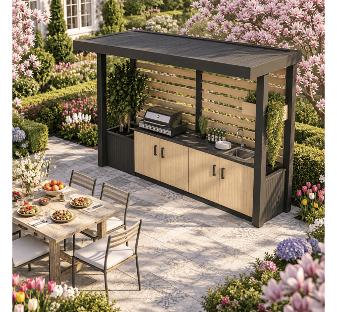 DIY Wooden Outdoor Kitchen Plans - Digital Download