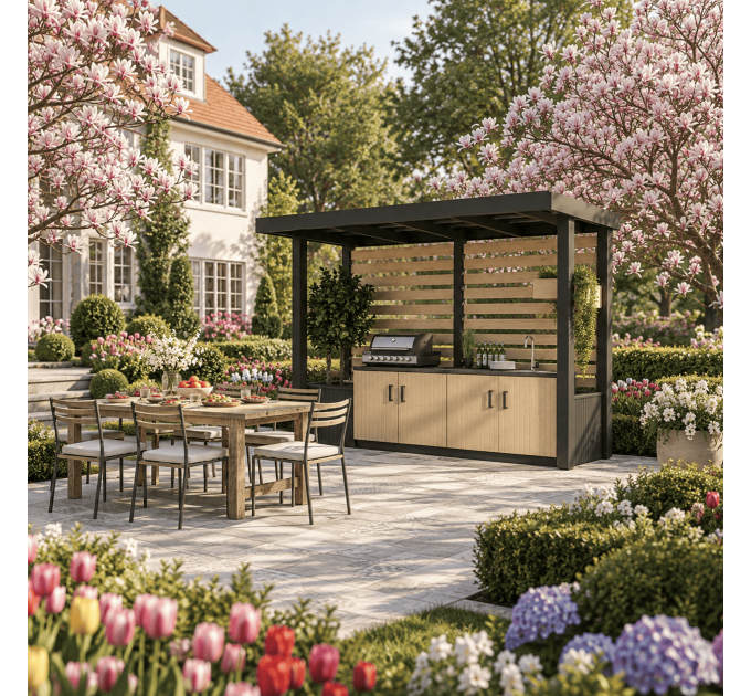 DIY Wooden Outdoor Kitchen Plans - Digital Download
