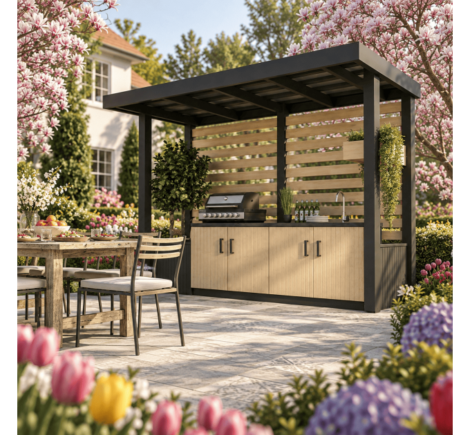 DIY Wooden Outdoor Kitchen Plans - Digital Download