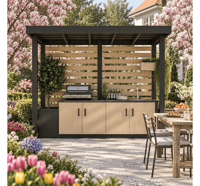 DIY Wooden Outdoor Kitchen Plans - Digital Download