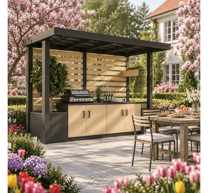 DIY Wooden Outdoor Kitchen Plans - Digital Download