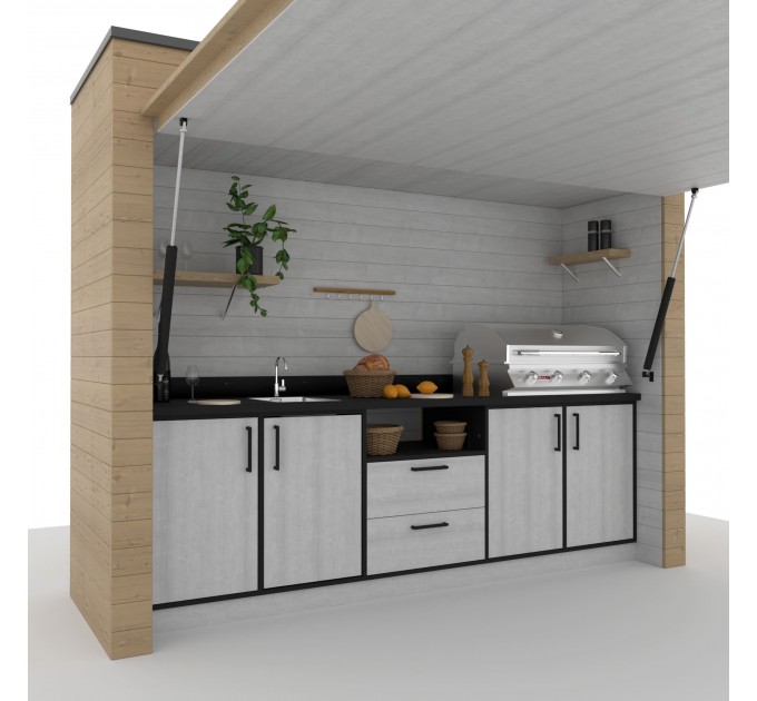 DIY Grill Shelter Plans – BBQ Shed Kit with Closing Panels