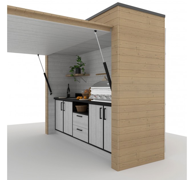 DIY Grill Shelter Plans – BBQ Shed Kit with Closing Panels