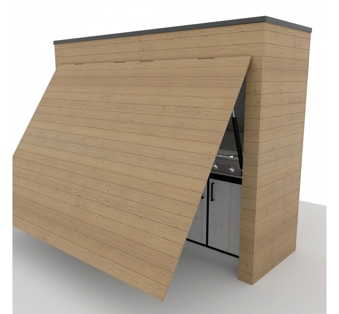 DIY Grill Shelter Plans – BBQ Shed Kit with Closing Panels