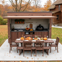 DIY Grill Shelter with Closing Panels, BBQ Shed - Digital Download Only