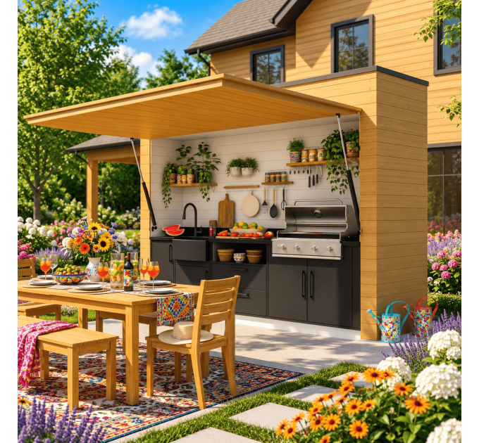 Build Your Own BBQ Haven: DIY Grill Shed Station - Instant Digital Download