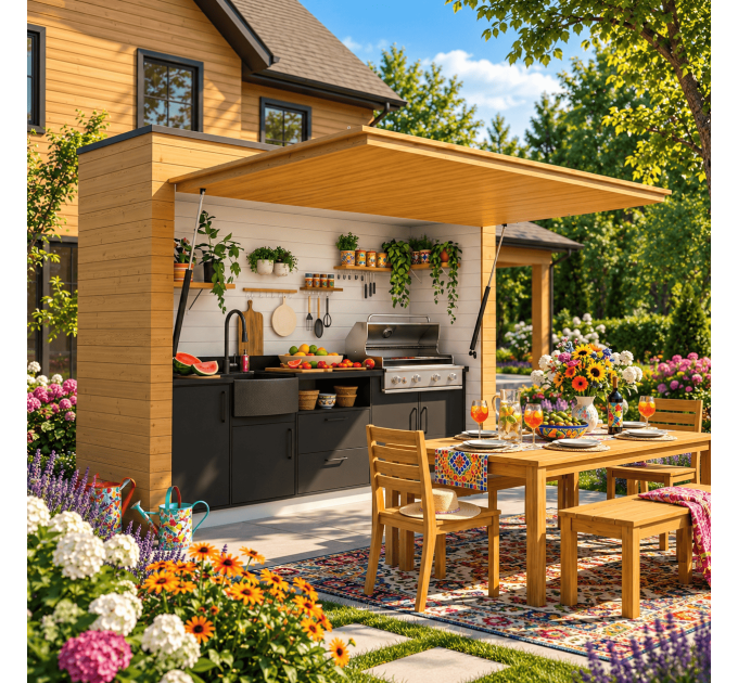 Build Your Own BBQ Haven: DIY Grill Shed Station - Instant Digital Download