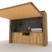 BBQ closable space, DIY Grill Shed Station - Digital Download Only
