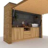 BBQ closable space, DIY Grill Shed Station - Digital Download Only