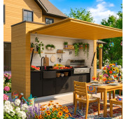 BBQ closable space, DIY Grill Shed Station - Digital Download Only